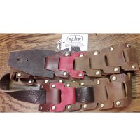 Brown Link Leather  Guitar Strap