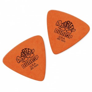 Jim Dunlop Tortex 2 Triangle Guitar picks, .60 MM Orange   