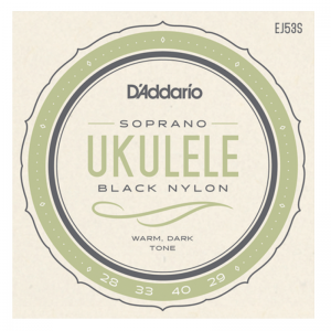 D'Addario EJ53S Black Nylon Soprano Ukulele Strings