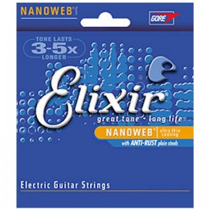 Elixir Nano Electric Guitar Strings Medium 11s, 11-49
