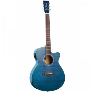 Tanglewood Azure TA4CEBL cutaway guitar with EQ: Serenity Blue gloss finish