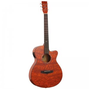 Tanglewood Azure TA4CE-HN cutaway guitar with EQ: Shoreline Amber gloss finish