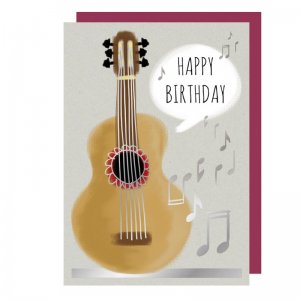 Quire 7852 Guitar Birthday Card