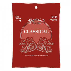 Martin M160 Hard Tension Silver Plated Ball End Classical Guitar Strings