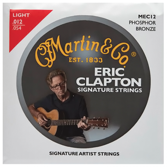 Martin MEC12 Phosphor Bronze Eric Clapton Acoustic Guitar Strings