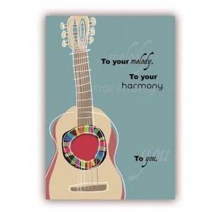 Quire 7649 Guitar Harmony Birthday Card