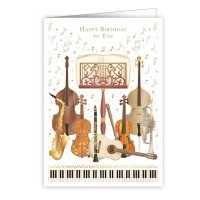 Quire 4047 Musical Instruments Birthday Card