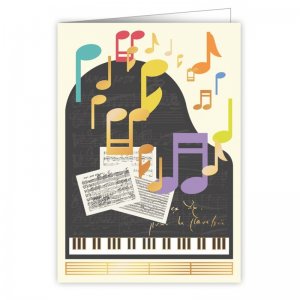 Quire 6343 Piano Notes Card