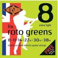 Rotosound R8 Roto Greens Electric Guitar Strings 8- 38