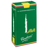 Vandoren Java Green Soprano Sax Reeds, (Box 10) Strength 2.5