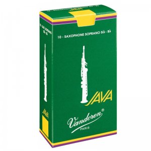 Vandoren Java Green Soprano Sax Reeds, (Box 10) Strength 2   