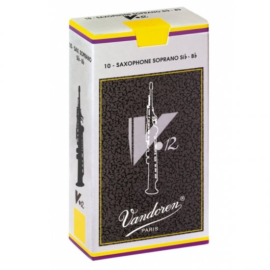 Vandoren V12 Soprano Sax Reeds, (Box 10) Strength 2.5
