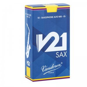 Vandoren V21 Alto Sax Reeds, (Box 10) Strength 2.5 