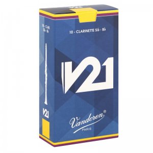 Vandoren V21 Bb Clarinet Reeds, (Box 10) Strength 2.5