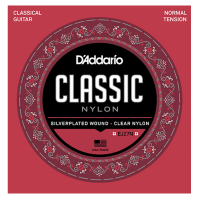 D'Addario EJ27N  Nylon, Silver Plated Wound Classical Guitar Strings, Normal Tension 