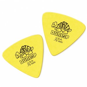 Jim Dunlop Tortex 2 Triangle Guitar picks, .73 MM Yellow   