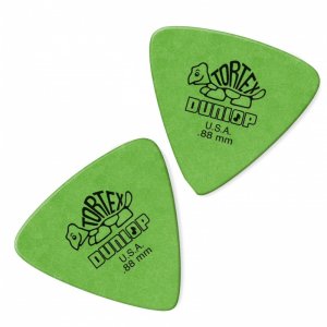 Jim Dunlop Tortex 2 Triangle Guitar picks, .88 MM Green
