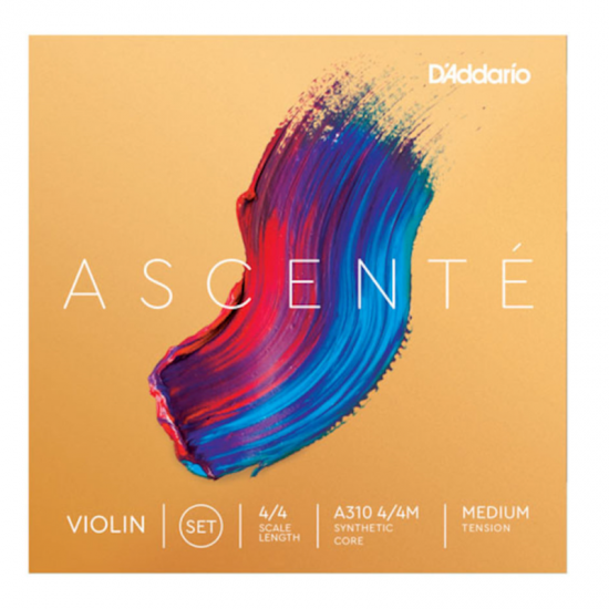 D'Addario Ascente A310 4/4 Scale, Med Tension Violin String Set
