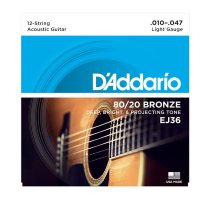 D'Addario EJ36 12 String 80-20 Bronze Acoustic Guitar Strings