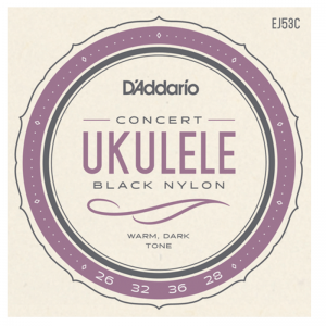 D'Addario EJ53C Black Nylon Concert Ukulele Strings