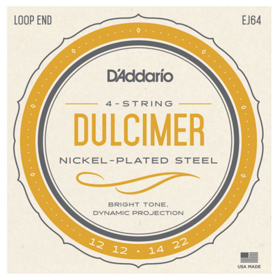 D'Addario EJ64, Nickel Plated Steel, Dulcimer string Set