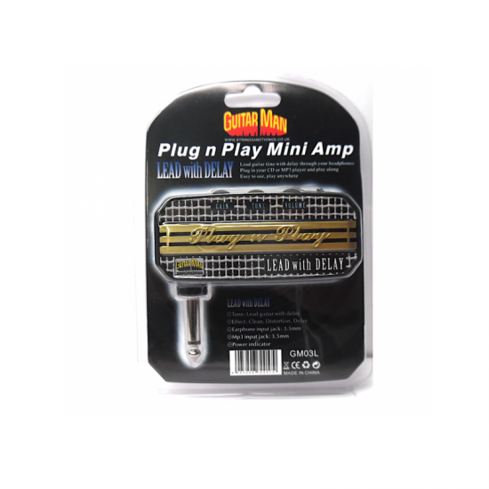 Guitar Man GM03L Plug n Play, Mini Amp Lead Guitar With Delay