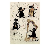 H020 Four Cool Cats Card