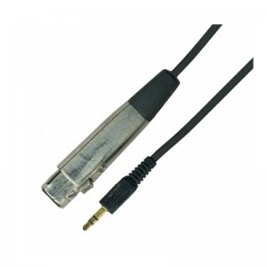 Kinsman LPAC06 10ft 3.5mm stereo Jack to female XLR plug, 3.5mm Jack Lead Microphone Cable