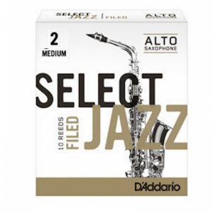 D'Addario Select Jazz Alto Sax Filed, (Box 10) Strength 2 Medium