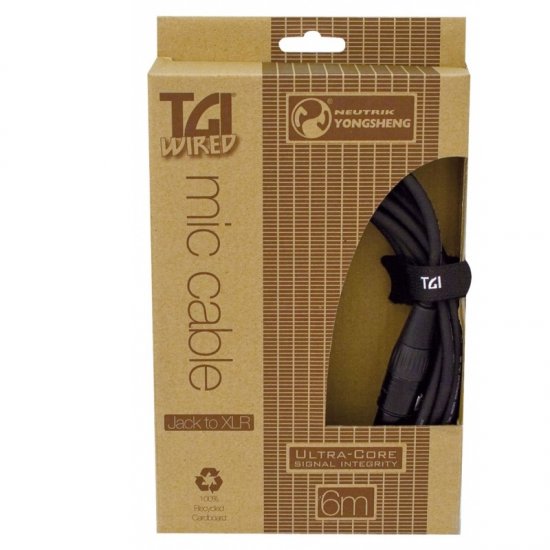 TGI Microphone Cable XLR-JACK 6m 20ft - Premium Neutrick Connectors