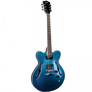 Hofner Verythin Pearl Blue Electric Semi Acoustic Guitar