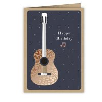Quire 6807 Copper Guitar Birthday Card