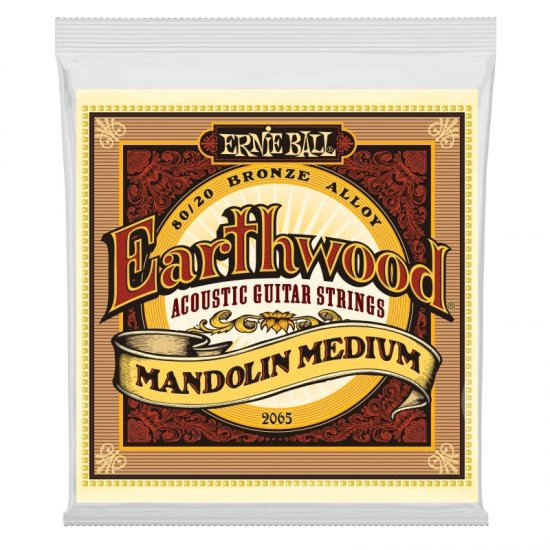 Ernie Ball , Earthwood 2065 80/20 Bronze Mandolin Strings , Medium 10's