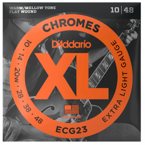 D'Addario ECG23 XL Chromes Electric Guitar Strings Extra Light .010-.050