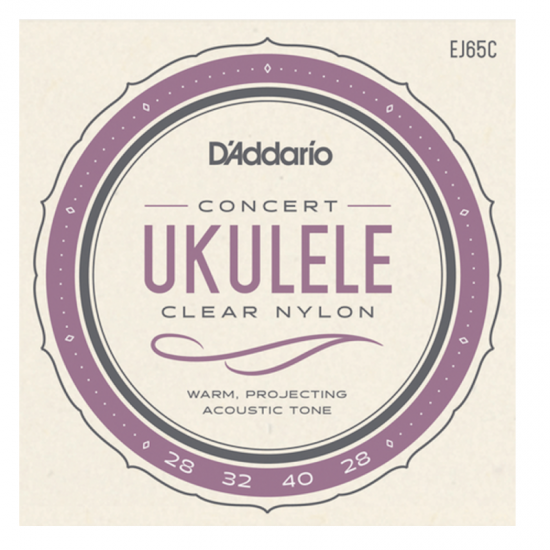 D'Addario EJ65C Clear Nylon Concert Ukulele Strings