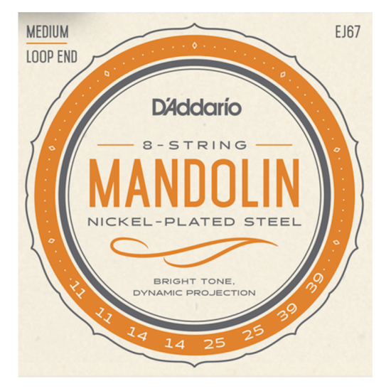 D'Addario EJ67 Nickel-Plated Steel Mandolin Strings