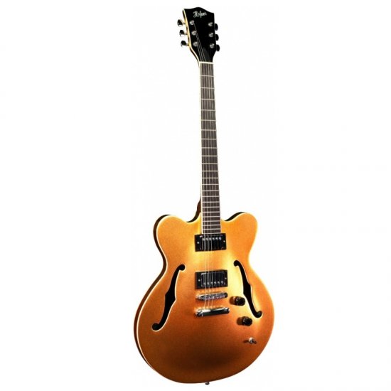 Hofner Verythin Pearl Gold Electric Semi Acoustic Guitar