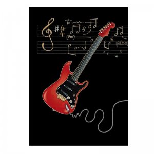 M090 Red Electric Guitar Card