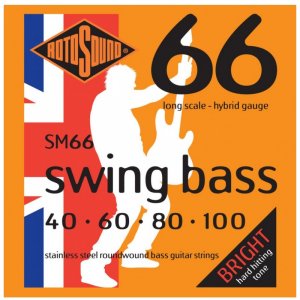 Rotosound SM66 Swing Bass, Electric Bass Guitar Strings 40-100