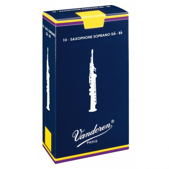 Vandoren Traditional Soprano Sax Reeds, (Box 10) Strength 4