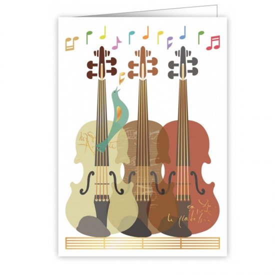 Quire 6318 Three Violins Card