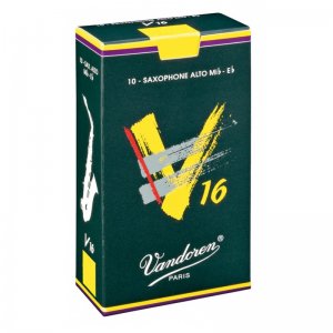 Vandoren V16 Alto Sax Reeds, (Box 10) Strength 2.5   